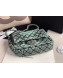 Chanel Quilted Denim Small Flap Bag Green 2020