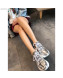 Stella McCartney Eclypse Lace-up Calfskin Sneaker Silver 2019