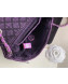Chanel Quilted Denim Small Flap Bag Purple 2020