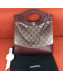 Chanel Quilted Velvet 31 Large Shopping Bag Burgundy 2019