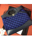 Chanel Quilted Velvet 31 Medium Shopping Bag Blue 2019