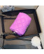 Chanel Quilted Leather Box Clutch with Chain Purple 2019