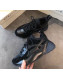 Stella McCartney Eclypse Lace-up Sneaker in Calfskin and Suede Black 2019