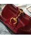 Gucci Leather Horsebit Lug Sole Loafers Burgundy 2019