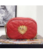 Dolce&Gabbana Devotion Camera Bag in Quilted Nappa Leather Red 2019