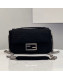 Fendi Baguette Medium Bag in Black Texture FF Fabric 2021 8529