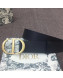 Dior Grianed Calfskin Belt 40mm with CD Buckle Black 2019
