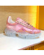Jimmy Choo Monogram Diamond/F Low Top Sneaker Pink 2019