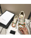 Gucci Screener Sneaker with Gucci Strawberry Print White/Orange 2019