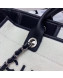 Chanel Deauville Wool Felt Medium Shopping Bag A93786 White/Black 2019