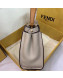 Fendi Peekaboo Iconic Calfskin Medium Bag Beige Grey 2019