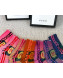 Gucci Stripes and Web GG Print Socks Pink/Red 2019