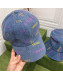 Chanel Logo Allover Baseball Hat Blue 2022 031047
