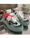 Off-White C/O ODSY-1000  Mesh and Calfskin Sneakers Light Green 2019 (For Women and Men)