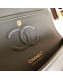 Chanel Soft Leather Chevron Flap Bag Green 2019