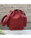 Fendi Mon Tresor Bucket Bag with Pocket Red 2019