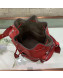Fendi Mon Tresor Bucket Bag with Pocket Red 2019