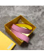 Fendi Leather Strap You Shoulder Strap 90cm Pink/Yellow 2019