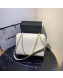 Chanel Grained Leather Pocket Flap Shoulder Bag White 2019
