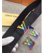 Louis Vuitton Monogram Eclipse Canvas and Leather Reversible Belt 40mm with Rainbow LV Buckle 2019
