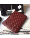 Chanel Grained Leather Clutch Bag 33cm Burgundy 2019