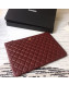 Chanel Grained Leather Clutch Bag 28cm Burgundy 2019