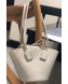 Bottega Veneta Small Basket Tote in Smooth Calfskin White 2019
