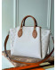Louis Vuitton Haumea Mahina Perforated Leather Top Handle Bag M55553 White 2019