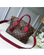 Louis Vuitton Flower Zipped Tote BB in Monogram Canvas M44350 Red 2019