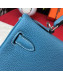 Hermes Kelly 32cm in Original Togo Leather Bag Blue Denim 