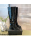 Chanel Patent Leather High Boots 7cm G38172 Black 2021  