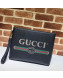 Gucci GG Web Leather Pouch 572770 Black 2019