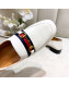Gucci Lambskin Horsebit Loafer with Web White 2019