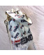 Fendi Mania Tresor Mini Bucket Bag with Tassel White 2018