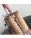 Prada Double Woven Medium Bucket Bag 1BA212 Pink 2019