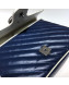 Gucci GG Diagonal Marmont Small Top Handle Bag 498110 Blue/White 2019