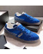 Chanel Quilted Suede Low-top Sneakers G35190 Blue 2019