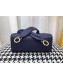 Fendi Iconic Mini Striped Lining Bag Navy Blue 2019