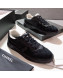Chanel Quilted Suede Low-top Sneakers G35190 Black 2019