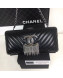 Chanel Lambskin CC Tassel Evening Clutch with Chain A69406 Black 2019