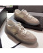 Chanel Quilted Suede Low-top Sneakers G35190 Light Gray 2019