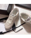 Chanel Quilted Suede Low-top Sneakers G35190 Light Gray 2019