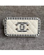 Chanel Vanity Grained Calfskin Clutch with Chain A84450 White/Black 2019