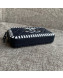 Chanel Vanity Grained Calfskin Clutch with Chain A84450 Navy Blue/White 2019