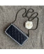 Chanel Vanity Grained Calfskin Clutch with Chain A84450 Navy Blue/White 2019