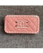 Chanel Vanity Grained Calfskin Clutch with Chain A84450 Light Pink 2019