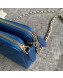 Chanel Grained Calfskin Classic Clutch with Chain A82527 Blue 2019