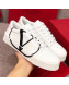 Valentino VLogo Calfskin Low-Top Sneakers White 2019