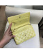 Chanel Iridescent Grained Calfskin Wallet on Chain WOC AP0315 Yellow 2019
