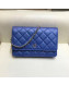 Chanel Iridescent Grained Calfskin Wallet on Chain AP0315 Blue 2019